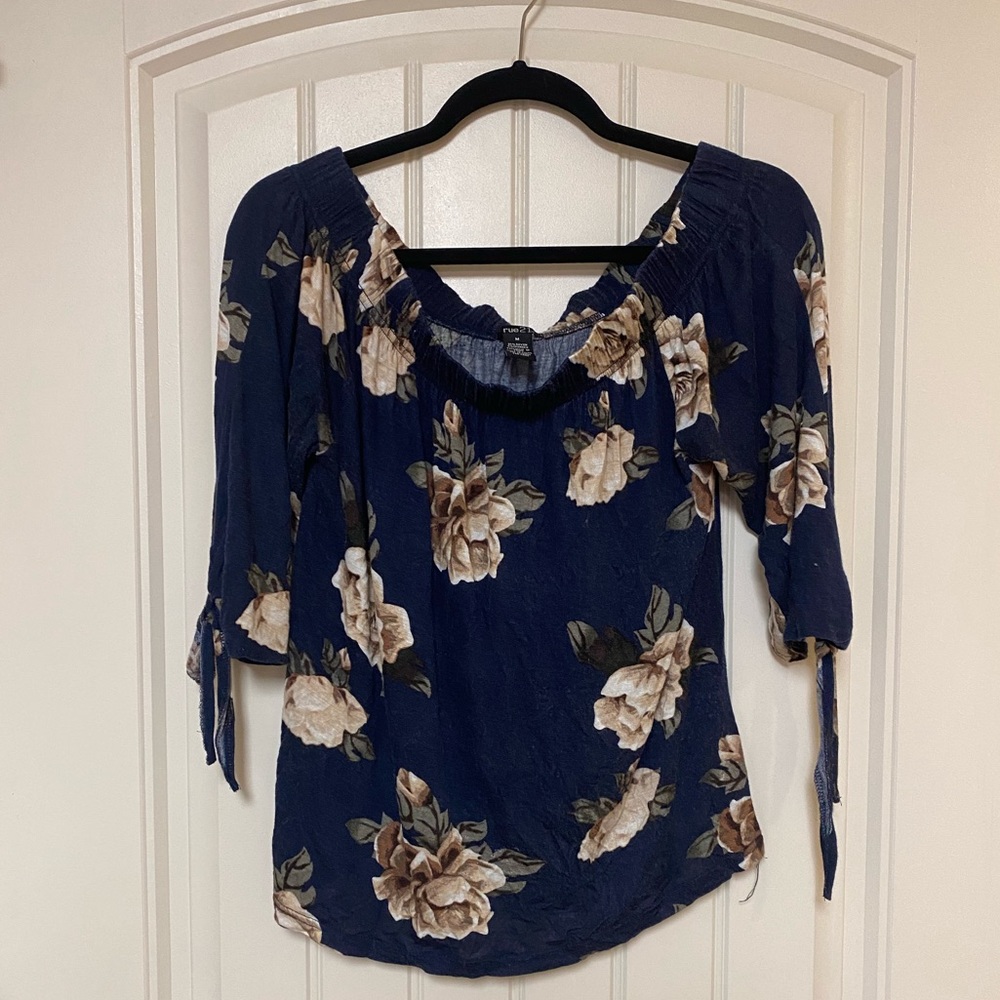 Off Shoulder Floral Top